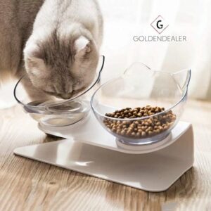 GOLDENDEALER™ - Dieren Water & Voer Set - Katten - Voerbak -kattenvoerbakjes